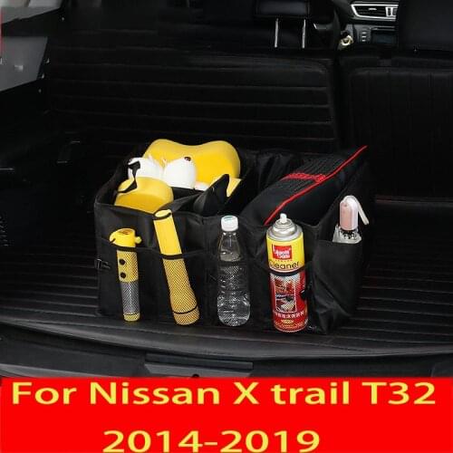 For Nissan X trail T32 X-trail 2014-2019 Car trunk storage bag tail box storage bag quality waterproof Oxford cloth