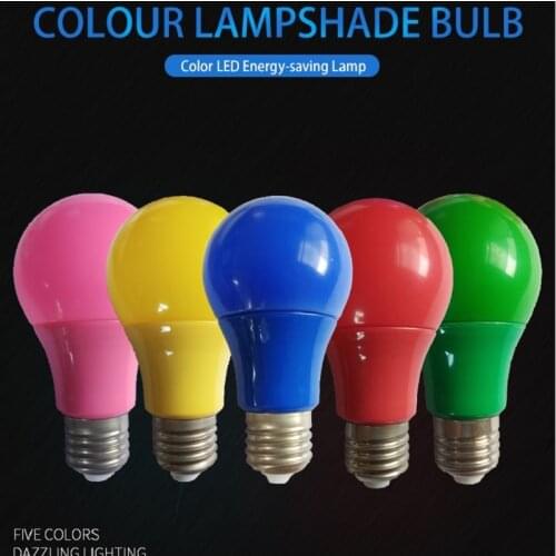 Light bulb E27 led bar light 5W 7W 9W red blue green yellow pink LED light for bar KTV party lighting