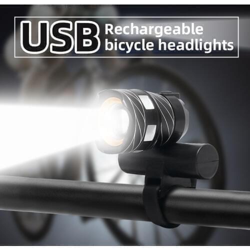 In stock Motorcycle Bicycle Headlight Bulbs 15000LM XM-L T6 LED MTB Bicycle Light Bike Front Headlight USB Charging Headlight