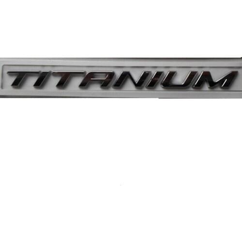 " TITANIUM " Chrome ABS Car Trunk Rear Number Letters Badge Emblem Decal Sticker for Ford MONDEO KUGA EDGE