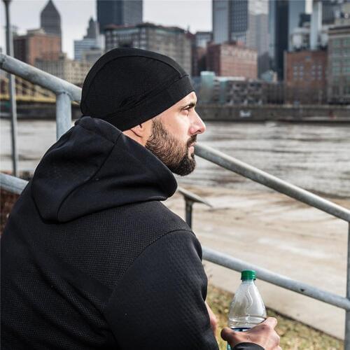 Sweat Absorbent Skull Cap Under Hard Hat Cushion Sun Protection & Mesh Airway Cooling Helmet Liner