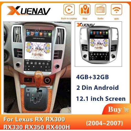 XUENAV2Din Android Car Autoradio Multimedia Player For-Lexus RX RX300 RX330 RX350 RX400H 2004-2007 car GPS navigation DVD Player