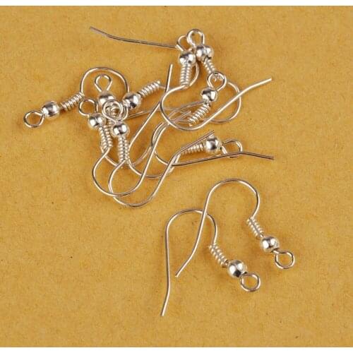 2000pcs Silver Plated Earring Findings Ear Clasps Hooks Fittings DIY Jewelry Making Accessories Hook Ear wire Jewelry Supplies