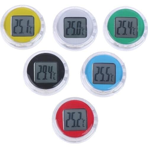 1PC Mini Waterproof Motorcycle Digital Thermometer Waterproof Clock Car Interior Watches Instruments Motorbike Accessories