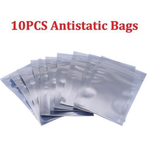 10pcs Antistatic Bags for Electronics Accessories Aluminum Storage Ziplock Resealable Pouch