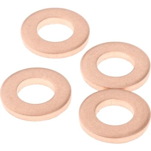 4Pcs Fuel Injector Seal Copper Washer For Ford Transit Mk7 2.4 3.2 2007 2008