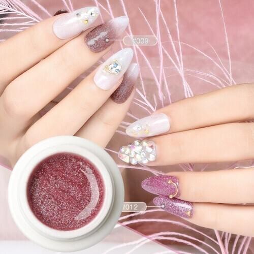 UV Gel Nail Polish Glitter Hybrid Varnishes Shiny Top Base Coat For Nails Semi Permanent For Manicure Art Decoration