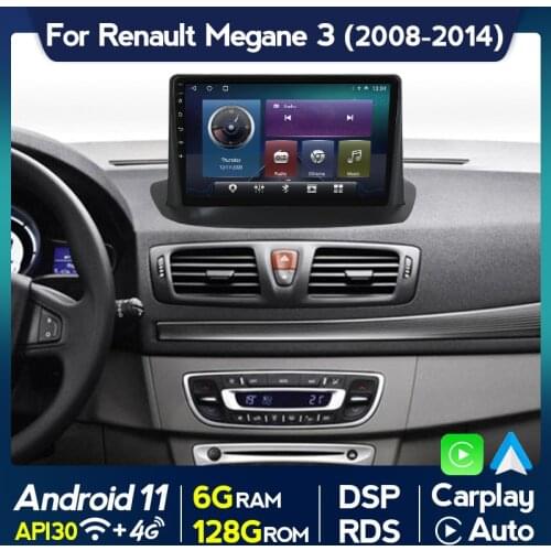 DSP RDS Android 11 Car Radio For Renault Megane 3 2008-2014 Multimedia Video Player Navigation GPS 2 din Stereo Receiver 4G LTE