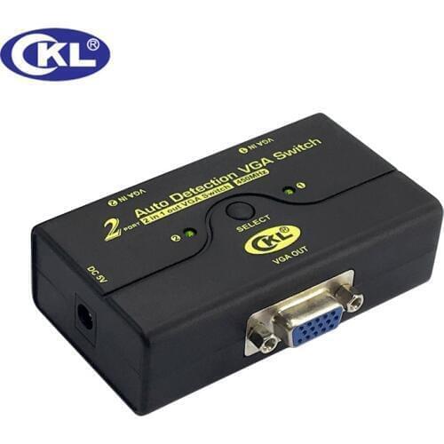 2017 New CKL-21A 2 Port Auto VGA Switch 1 Monitors 2 Computers Switcher