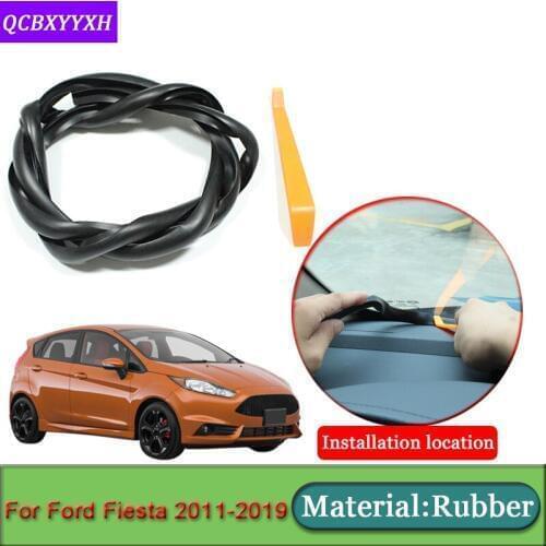 Car-styling For Ford Fiesta 2011-2019 Anti-Noise Soundproof Dustproof Car Dashboard Windshield Sealing Strips Auto Accessories