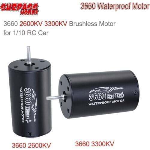 SURPASS HOBBY 3660 2600KV/3300KV Brushless Waterproof Motor for 1/10 RC HSP Bigfoot SCX10 Climbing Car Truck Part