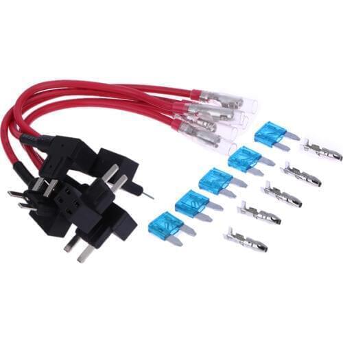 BEST 5PCS 15A Add Circuit Mini Blade Fuse Box Holder ACS ATO ATC Piggy Back Tap fast and quick install Car Accessories