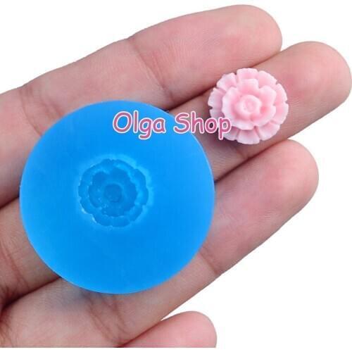 HYL239 10.8mm Flower Silicone Mold Fondant Cake Decoration Candy Resin Clay Earrings Necklace Craft Soap Candle FOOD SAFE