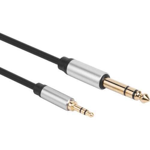 ALLOYSEED 3.5mm to 6.35mm Male to Male Adapter AUX Cable 3.5 Jack Audio Extension Cable 6.35 Jack Connector For Mixer Amplifier