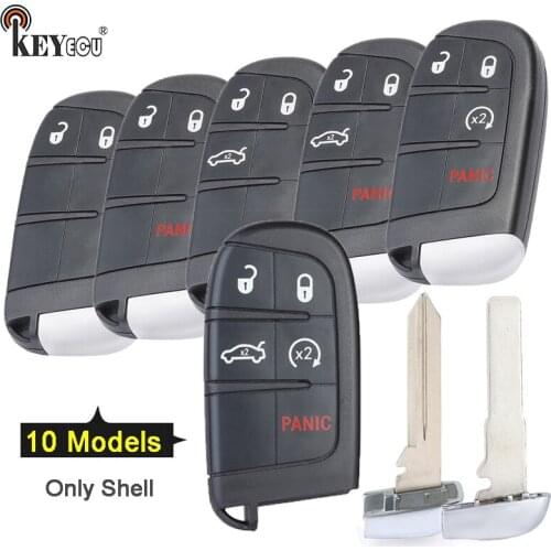 KEYECU for Chrysler 300 for Dodge Challenger Charger Dart Replacement 2 3 4 5 Button Remote Key Shell Case Fob M3N-40821302