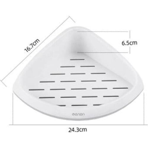 LEDFRE Plastic Storage Shelf Shower Snap Up Corner Shelf Shampoo Holder Basket Shelf Wall Shelves for Shelving Bathroom LF73013