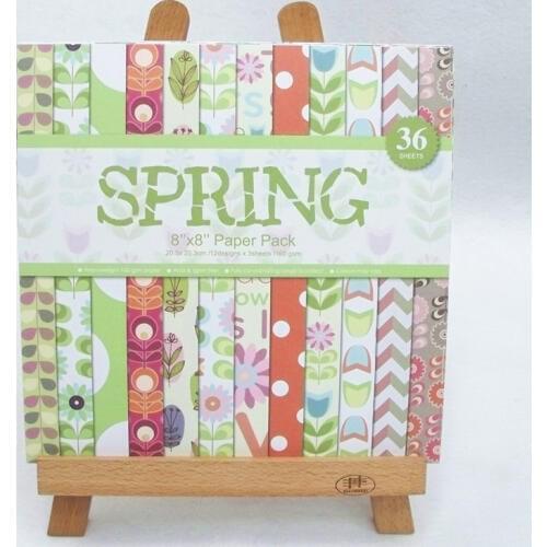 New 8'' spring symmetrical theme Gift Wrapping Book kit 40sheets/set,DIY Scrapbooking Paper pack Set,origami,paper craft