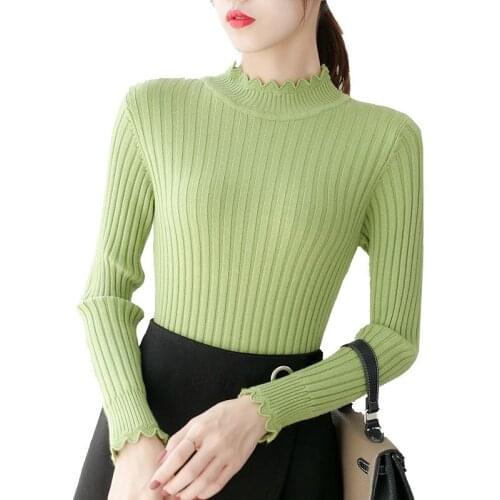 2020 New Autumn Winter Warm Turtleneck Sweater Women Fashion Warm Solid Knit Pullover Women Slim Jumper Sweater Female Knit Tops