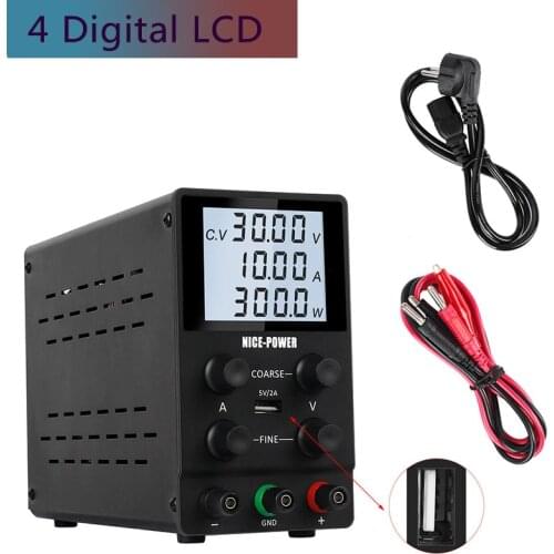 New DC Lab Bench Power Supply 30V 10A 60V 5A Digital Regulated Switching USB Adjustable Laboratory Power Source Regulator