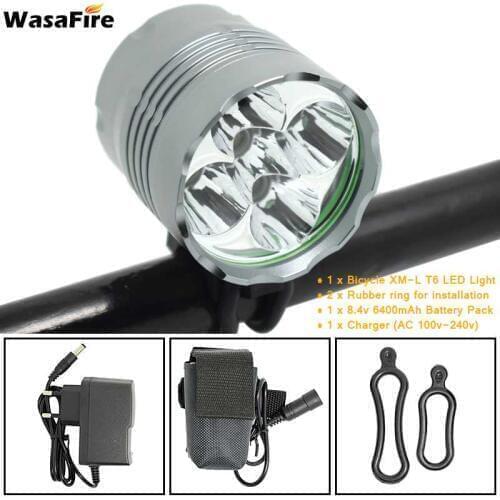 7000lm LED Bike Light Flashlight Bicycle Headlight Front Light Headlamp Cycling Bike Accessories +18650 Battery Pack luz bicicle