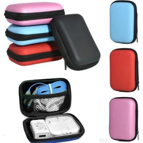 Portable Hard Disk Case HDD Protection Bag Cover Zipper Pouch for 2.5'' USB External Hard Drive Earphone U Disk Cable Storage Bo