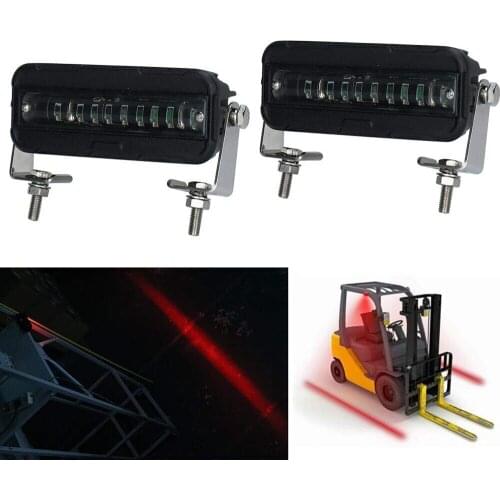 POVTOR LED Forklift Light 2 Pack Aluminum alloy housing Warehouse Red Warning Light Truck Safety Light Red Zone Warning Lights