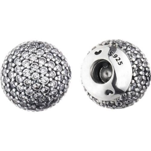 QANDOCCI Autumn Authentic 925 Sterling Silver Jewelry Shimmering Open Bangle Caps Fashion Charms Beads Fits Original Bracelets