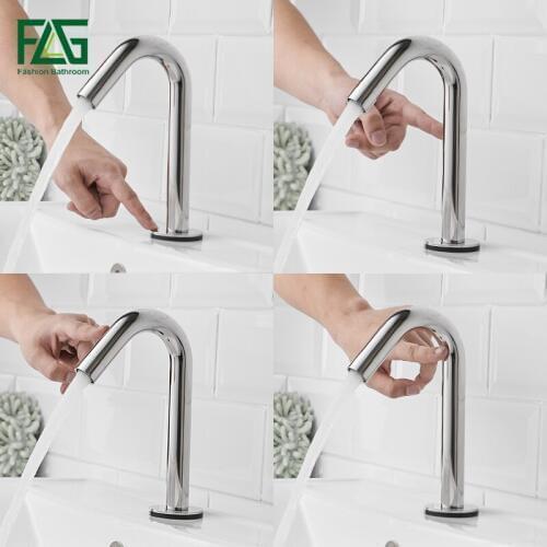 FLG Touch Sensor Sensitive Bathroom Faucet Smart Touch Basin Faucets Stainless Steel New Design Touch Control Mixer Tap