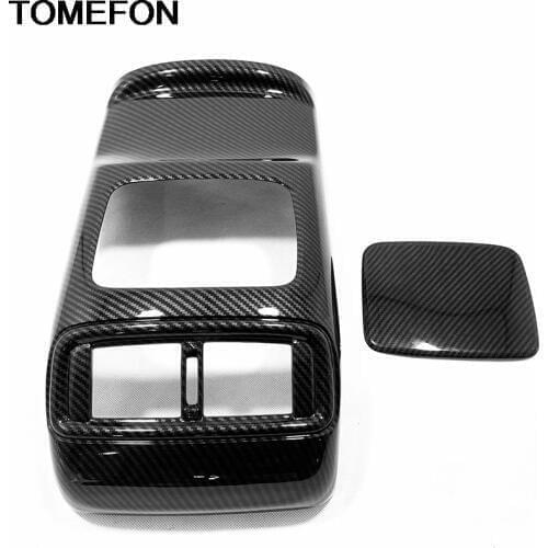 TOMEFON For Honda CRV CR-V 2017 2018 2019 Rear Armrest Air Condition Vent AC Outlet Panel USB Cover Trim InteriorAccessories ABS