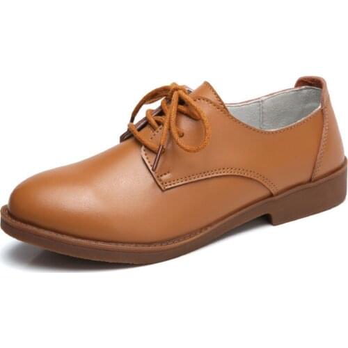 Womens Genuine Leather Flats Loafers Fashion Casual British Sneakers Designer Ladies Oxford Shoes Woman Luxury Female Footwear