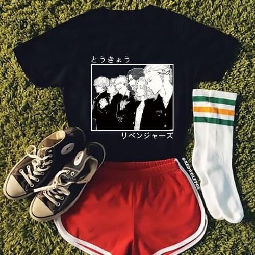 Funny T Shirt Tokyo Revengers Baji Keisuke Tshirt Anime Women Female T-shirt Kawaii Tops Tee