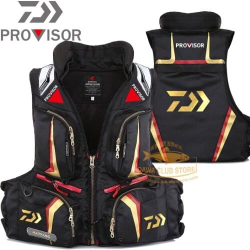 New DAWA Fishing Life Jacket Night Reflected Life Vest Multi-function Buoyancy Life Vest 120Kg Outdoors Swimming Sea Life Jacket