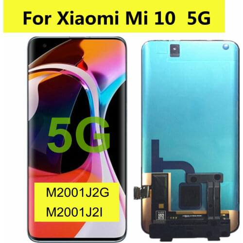 6.67" AMOLED LCD For Xiaomi MI 10 5G Mi10 LCD Display Touch Screen Digitizer Assembly For Xiaomi mi 10 Pro lcd