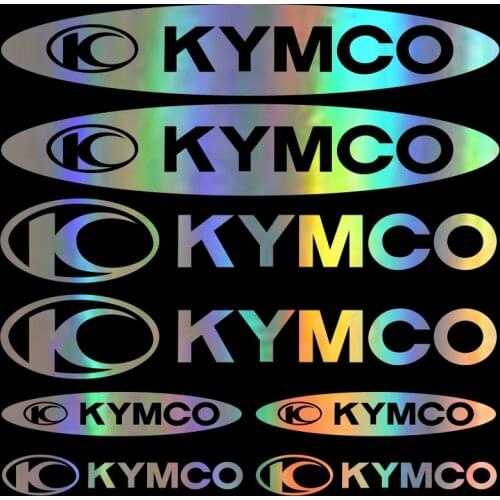 Reflective silver compatible 12pcs For KYMCO Vinyl Decal Sheet Motorcycle Sponsors Auto Tuning Quality