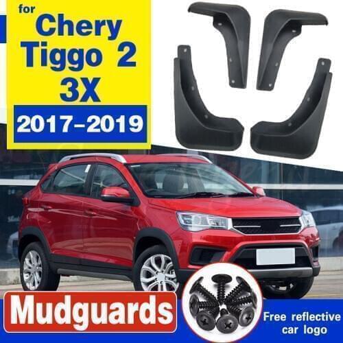 4PCS for Chery Tiggo 2 3X 2017 2018 2019 Front Rear Car Mudflap Fender Mud Flaps Guard Splash Flap Mudguards Accessories