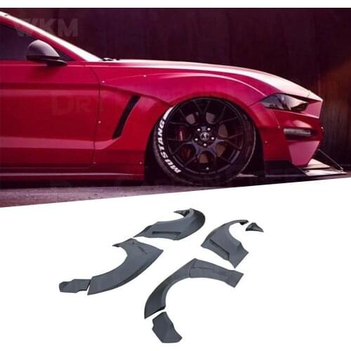 4pcs/set Mudguards for Ford Mustang 2018-2020 Fiber Glass Car Fender Flares Wheel Eyebrow Protector Car Body
