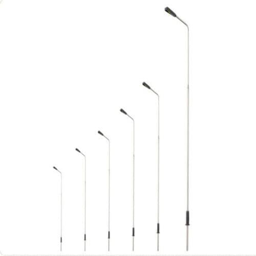 50PCS 1/75-1/1000 SCALE MODEL RAILWAY STREET STEEL LIGHTS LAMPPOST WITH DC 3V LEDS Model Toy Accessory Model Building Kits