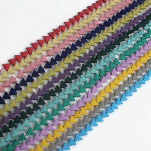 7*6mm Natural Hematite Stone Beads Triangle Nano-tech Rubber Loose Spacer Beads For Jewelry Making DIY Bracelet Accessories 15