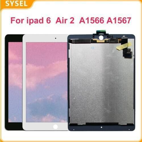 For iPad 6 A1567 A1566 LCD Display Touch Screen Digitizer Glass Assembly For iPad Air 2 LCD