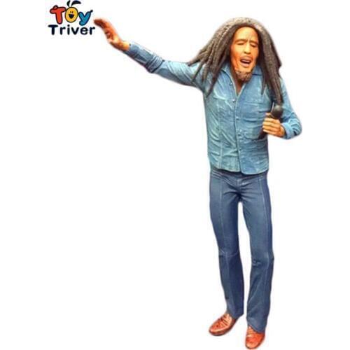 17cm NECA Jamaica Singer Bob Marley Reggae PVC Action Figure Collectible Model Toy Doll Birthday Christmas Music Gift Triver Toy