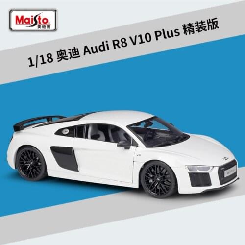 Maisto 1:18 Audi R8 V10 Plus Fine Edition Simulation Alloy Finished Car Model With Base Collection Ornament Gifts