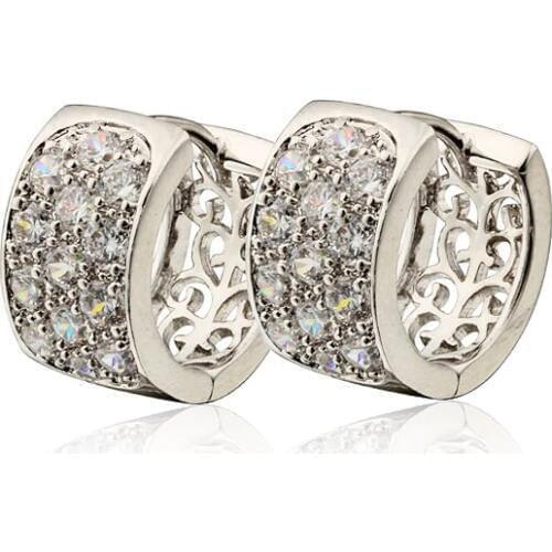 Cristal Hoop Earrings For Women Brinco Argola Boucles D'oreilles Oorbellen Orecchini Cerchio Pendientes Aros Aretes Earing E2233