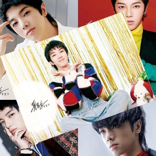 Hua Chenyu Poster HD Mural Hand-made Letter Card Sticker Personal Photo Signature Oversized Self-adhesive Poster 8PC 30*50cm