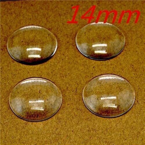 30pcs/lot Good Quality 14mm Domed Round Transparent Clear Magnifying Glass Cabochon Cameo Setting Base Set