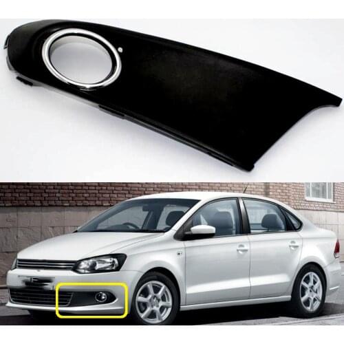 Left Side For VW Polo Vento Sedan Saloon 2011 2012 2013 2014 2015 2016 Car-Styling Fog Light Fog Lamp Grille Cover With Hole