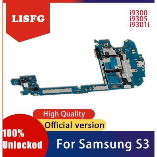 Free Shipping,100% Unlocked Mainboard Logic Board For Samsung Galaxy S3 i9300 i9305 i9301i Motherboard With Android System
