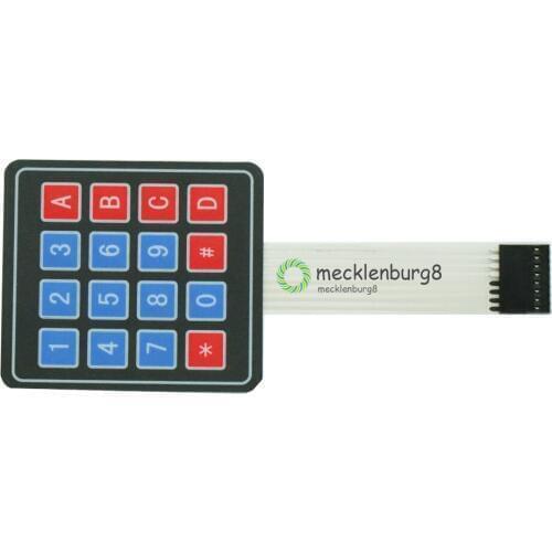 5Pcs 4 x 4 Matrix Array 16 Key Membrane Switch Keypad Keyboard For Arduino AVR PI C