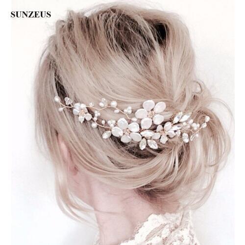 2020 New Arrival Pearls Bridal Hair Comb Hand-made High Quality Flower Wedding Hair Accessories SQ0146