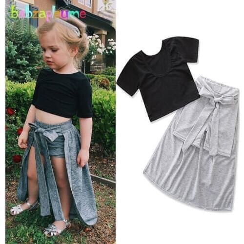 1-5Years Wear 2PCS/Baby Girls Clothes Summer Top Fashion Style Cotton T-shirt+Shorts Kids Clothing Set Children Outfits BC1722-1