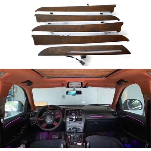 Fit for audi Q5 2010-2017 turbine vent Car air condition vent decorate lamp carbon look Peach wood grain